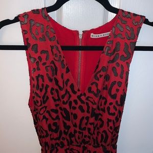 Alice & Olivia Red Leopard Dress